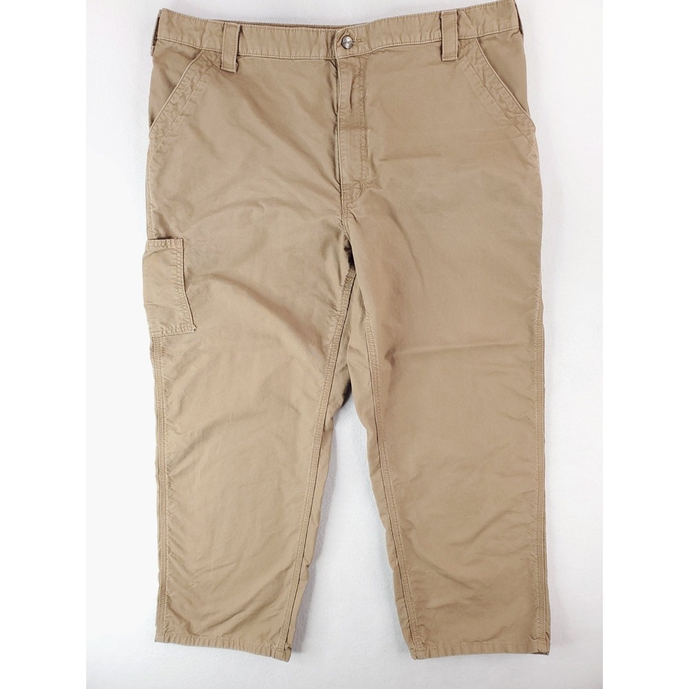 Carhartt Pants Mens 42x30 Khaki Utility Carpenter Cargo Workwear Canvas‎
